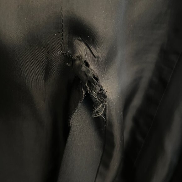 Linda Allard Ellen Tracy Black Wool Dress Coat | Long Lightweight Coat | M/L - Picture 5 of 6